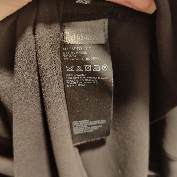 All Saints US sz6 black mini dress - Picture 9 of 11